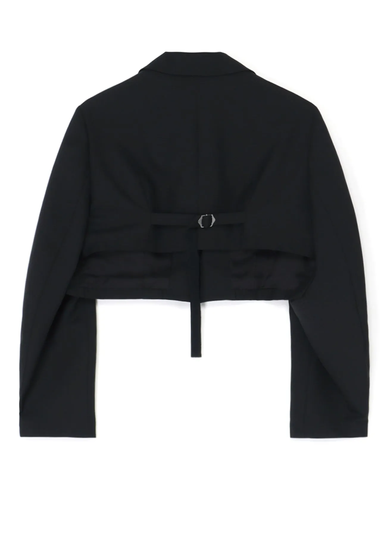 WOOL POLYESTER GABARDINE SHORT BACK JACKET