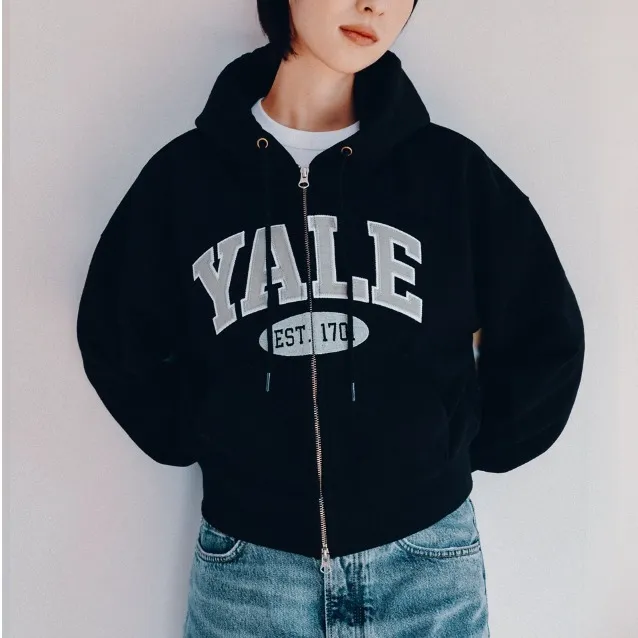 YALE  |Long Sleeves Logo Hoodies & Sweatshirts