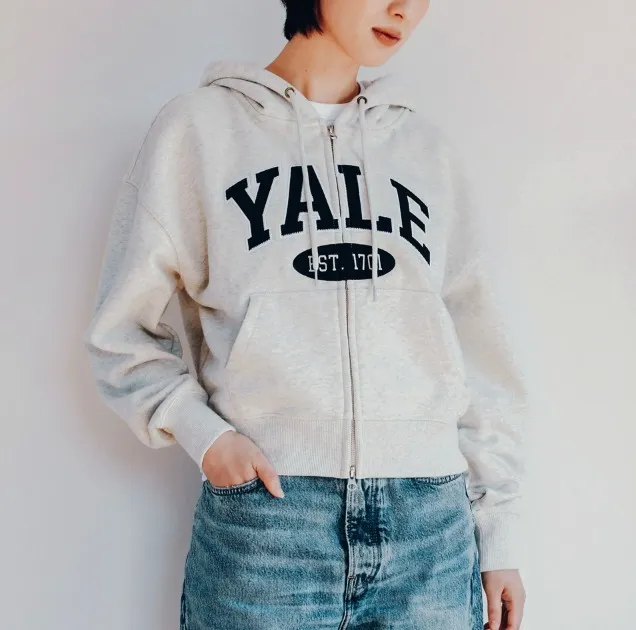 YALE  |Long Sleeves Logo Hoodies & Sweatshirts