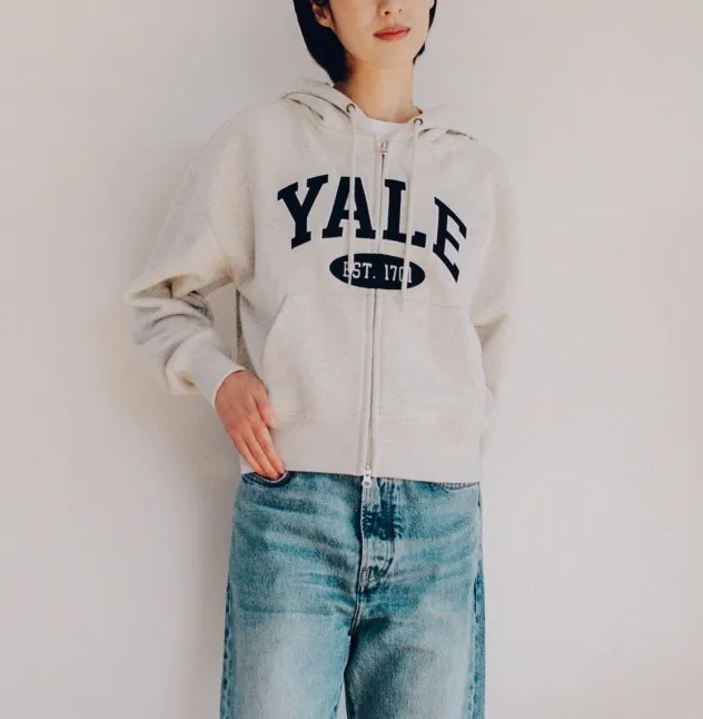 YALE  |Long Sleeves Logo Hoodies & Sweatshirts