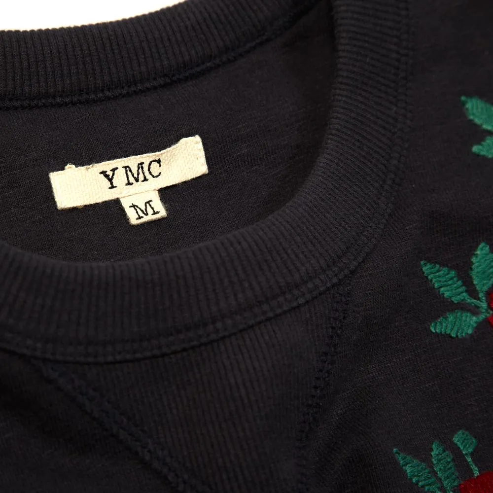 YMC Embroidered Flower SweatNavy