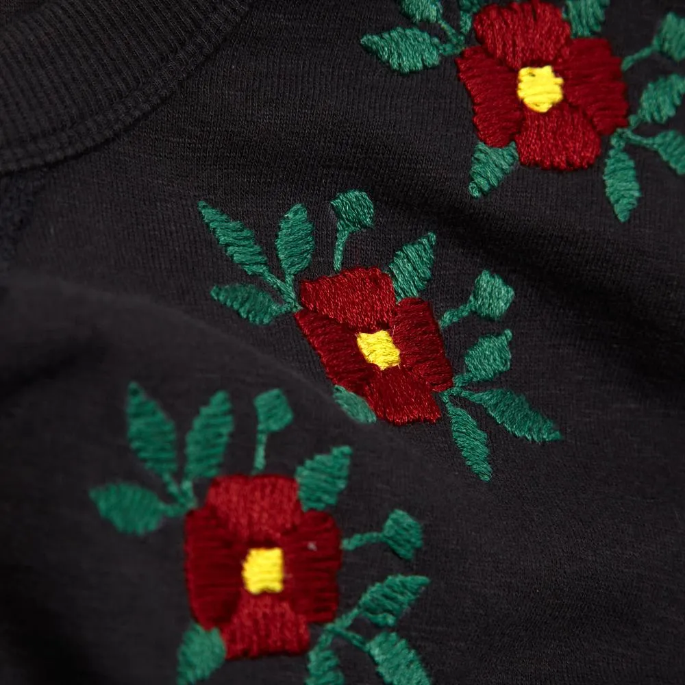 YMC Embroidered Flower SweatNavy