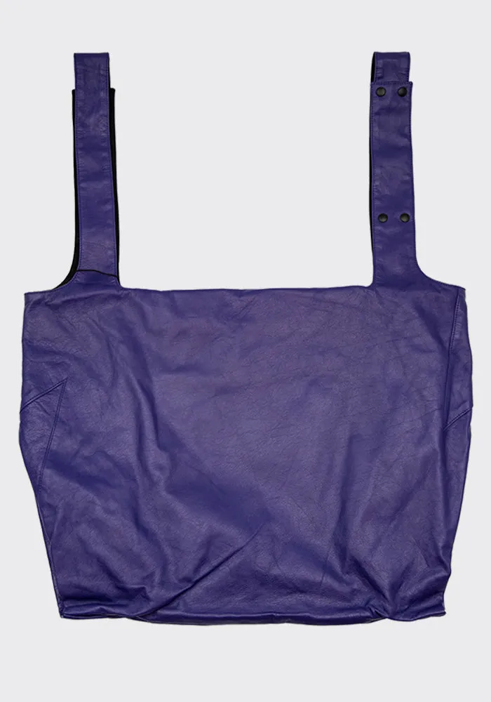 YOHJI YAMAMOTO DISCORD DE-I71-835 TOTE BAG PURPLE