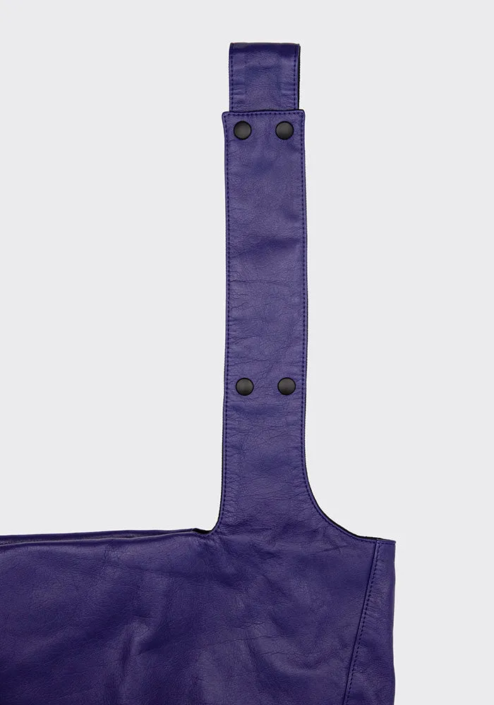 YOHJI YAMAMOTO DISCORD DE-I71-835 TOTE BAG PURPLE