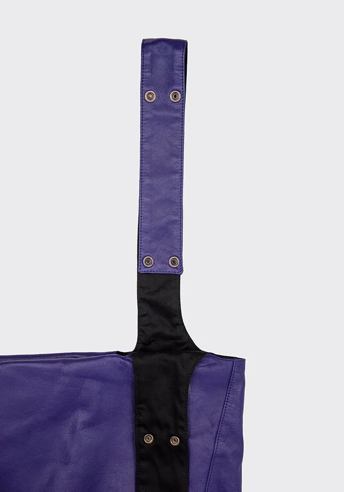 YOHJI YAMAMOTO DISCORD DE-I71-835 TOTE BAG PURPLE