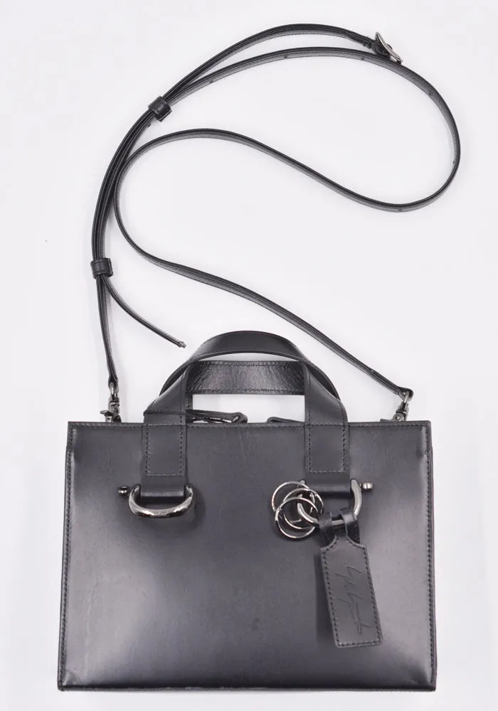 YOHJI YAMAMOTO DISCORD DZ-I04-703 MINI ZIPPED TOTE BAG BLACK