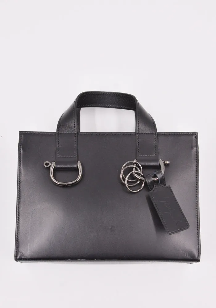 YOHJI YAMAMOTO DISCORD DZ-I04-703 MINI ZIPPED TOTE BAG BLACK