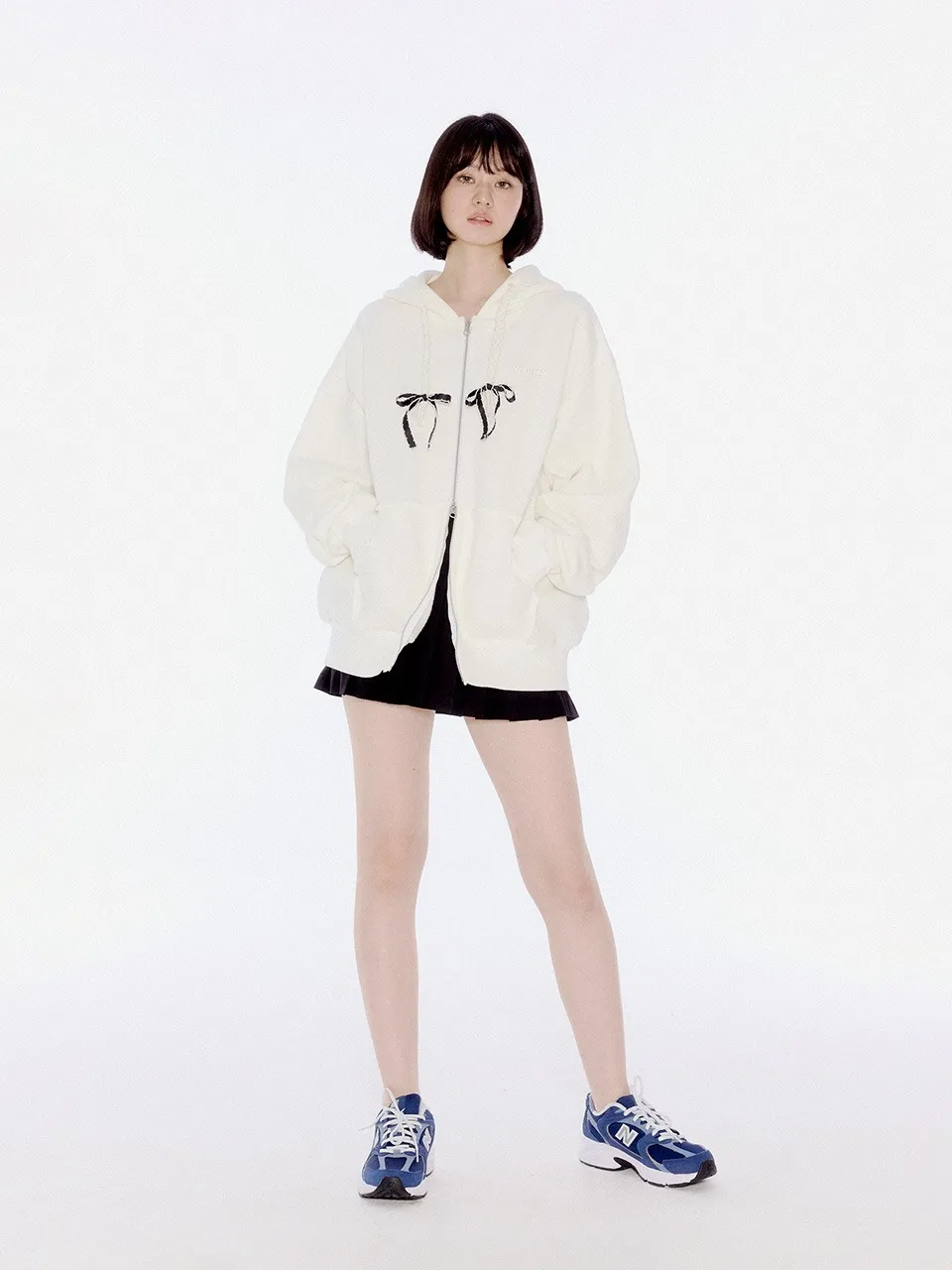 YOUHEE  |Long Sleeves Cotton Oversized Logo Hoodies & Sweatshirts