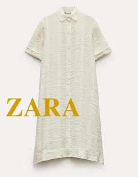 ZARA  |Short Sleeves Tunics